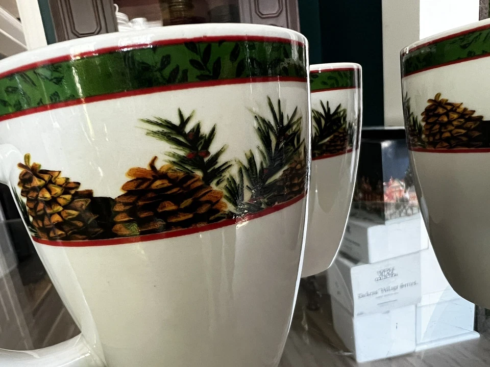 Tazas de café de cono de pino ONEIDA de gres de cocina de Pam Luer 2005 3 Foto 4 de 4