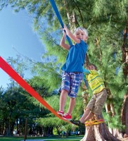 Hearthsong Classic Slackline For Children - Helps Improve Balancing Skills Hearthsong Classic Slackline For Children - Helps Improve Balancing Skills