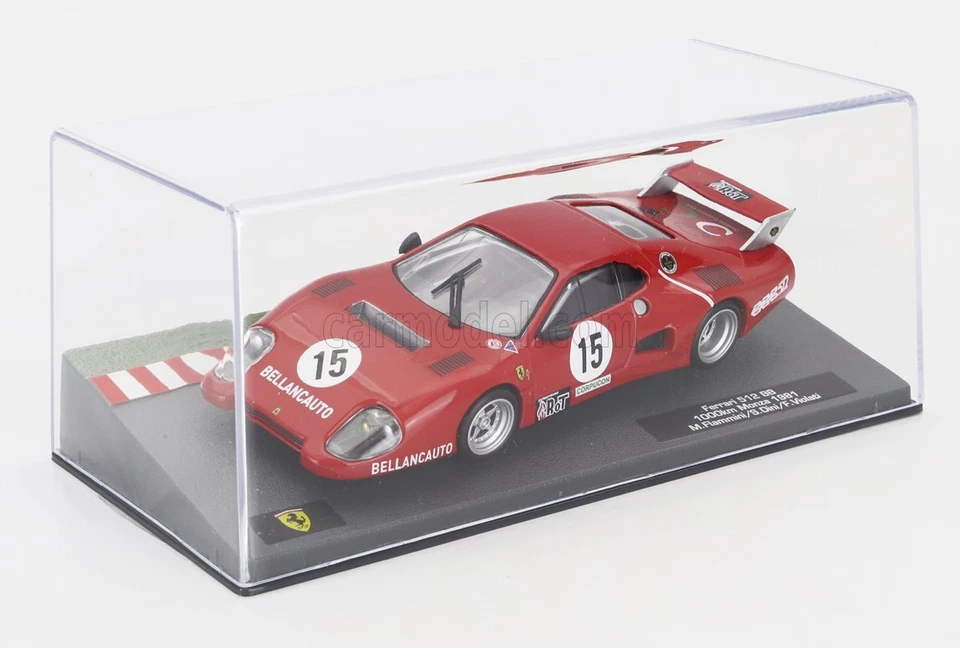 MODELLINO AUTO STATICO CENTAURIA FERRARI 512BB 1000KM MONZA 1981 FLAMMINI 1/43 - Immagine 4 di 4