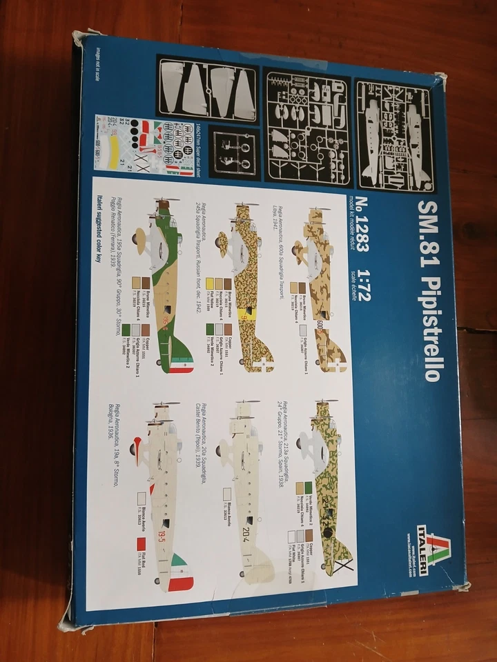 Italeri Savoia Marchetti Sm 81  1/72 Regia Aeronautica Sealed Sigillato - Immagine 4 di 4