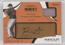 2020 Panini Immaculate Debut Moments Relics Tan Leather /99 Rico Garcia Auto uk2