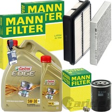 MANN FILTERSET+CASTROL 5W-30 ÖL passend für MITSUBISHI ASX OUTLANDER 1.8-2.2 D