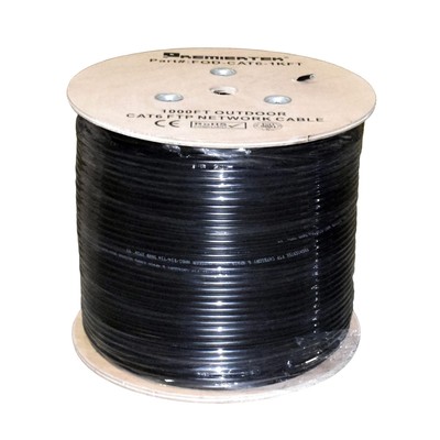 Outdoor 1000' Cat6 23AWG CMX Cca 550MHz Shield FTP 4-Pairs Premium Network LA...
