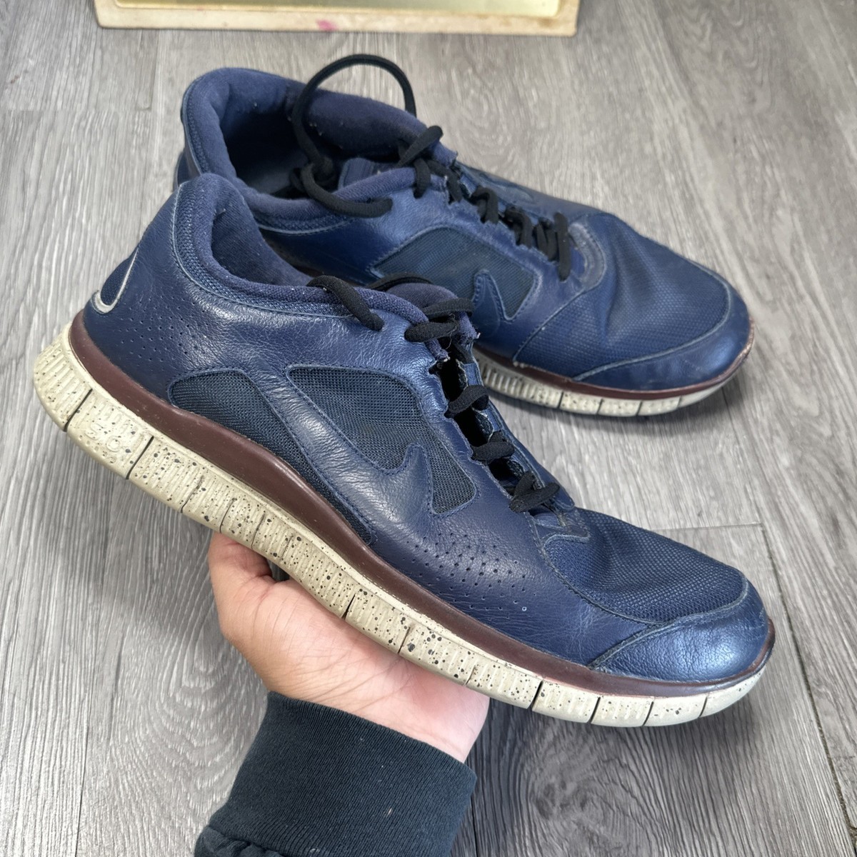 Nike Free Run 3 Leather Brown Blue Men