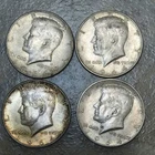 Kennedy 90% Silver 1964-d Half Dollars Lot Of Four