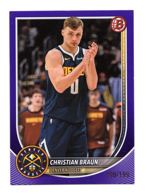 2025-26 BOWMAN CHROME Christian Braun Purple 1#99/199 #181 **NM-MT**
