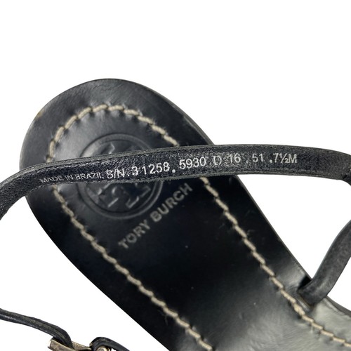 Sandale Tory Burch Gemini Link à lanières en T cuir noir femme taille 7,5 M - Photo 8/16