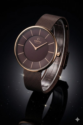 Obaku Denmark V185LXVNMN Enos Damenuhr - Braun Mesh - Neu mit Box