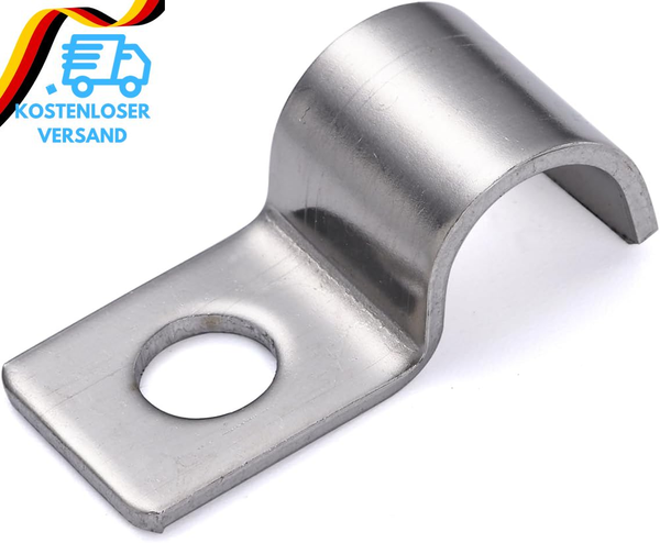 25 Stk Kabelschellen Hochleistungs Einzelloch Kabelschellen Metall, Kabelhalter-image