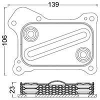 Mahle CLC 190 000S ÖLküHler, MotoröL Passend FüR Fiat Ford Lancia Opel