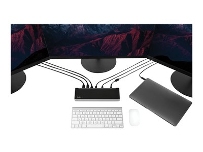 StarTech.com USB-C Dock Drei 4K Monitor für Windows & Mac - ohne Netzteil