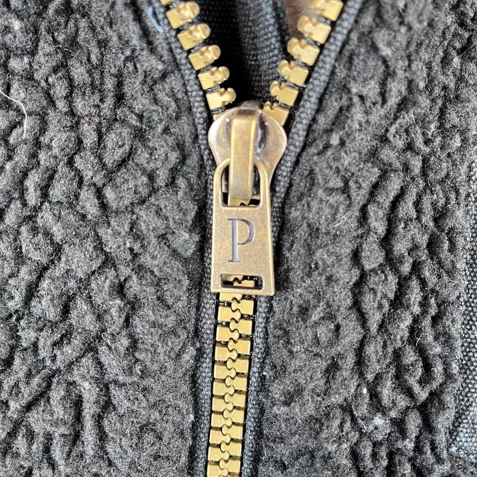 Chaqueta Pendleton Para Hombres XL Negra Sherpa Vellón Cremallera Completa Forrada Occidental Bolsillo Cálida Foto 3 de 4