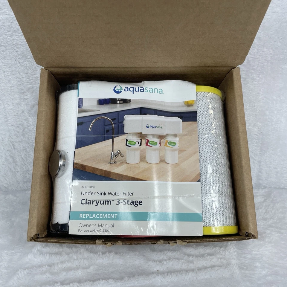 Aquasana AQ-5300R 3-Stage Under Sink Water Filter Replacement Cartridges Sealed - Image 4 of 4