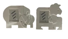 Magnet Mommy & Baby Plastic Photo Frame Frames Tupperware Elephant Lion White