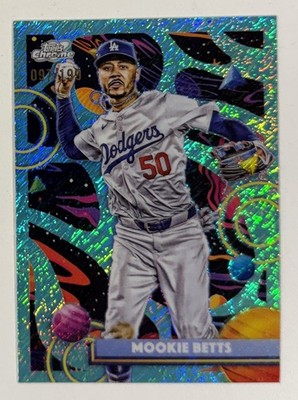 Mookie Betts 2025 Topps Chrome Cosmic Aqua Equinox Refractor /199 #99 FHOF MINT