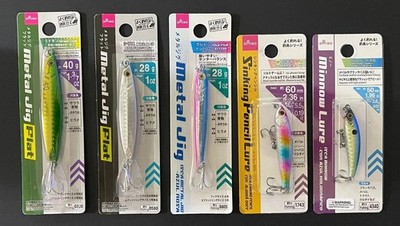 DAISO - Lot of (5) assorted Metal Jig, Metal Jig Flat, Sinking Pen & Minnow Lure