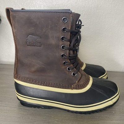Men s Sorel Premium Size 8.5 Leather Waterproof Insulated Winter Snow Boots