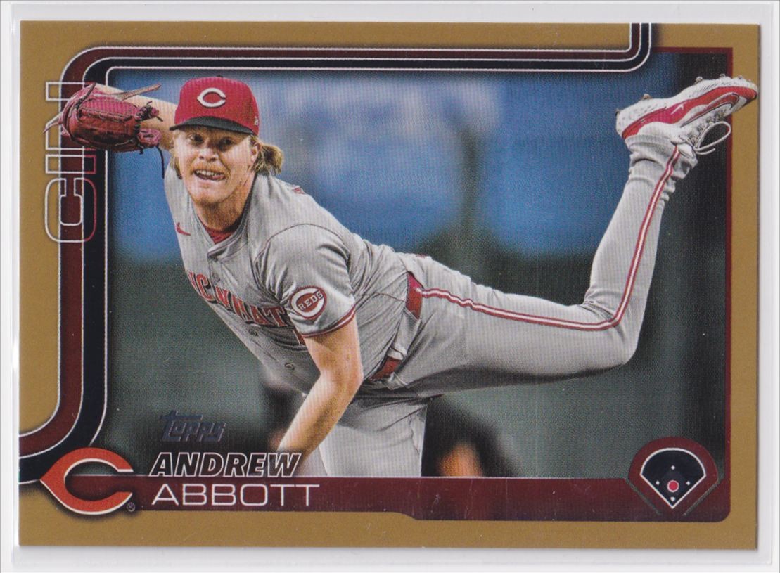 2025 Topps Gold Andrew Abbott 0557/2025 Cincinnati Reds #140