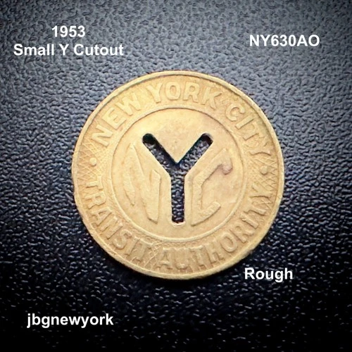 1953 New York City Subway Token, Vintage New York City Token, Details Rough #14 - product listing photo