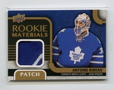 2015-16 UPPER DECK ROOKIE MATERIALS PATCH ANTOINE BIBEAU #RM-AB /25
