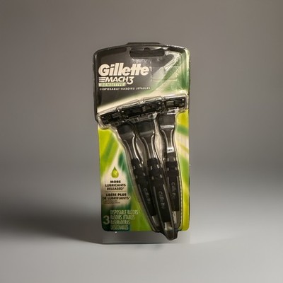 Gillette Mach3 Disposable Men s Razors 3 Count, For Sensitive Skin