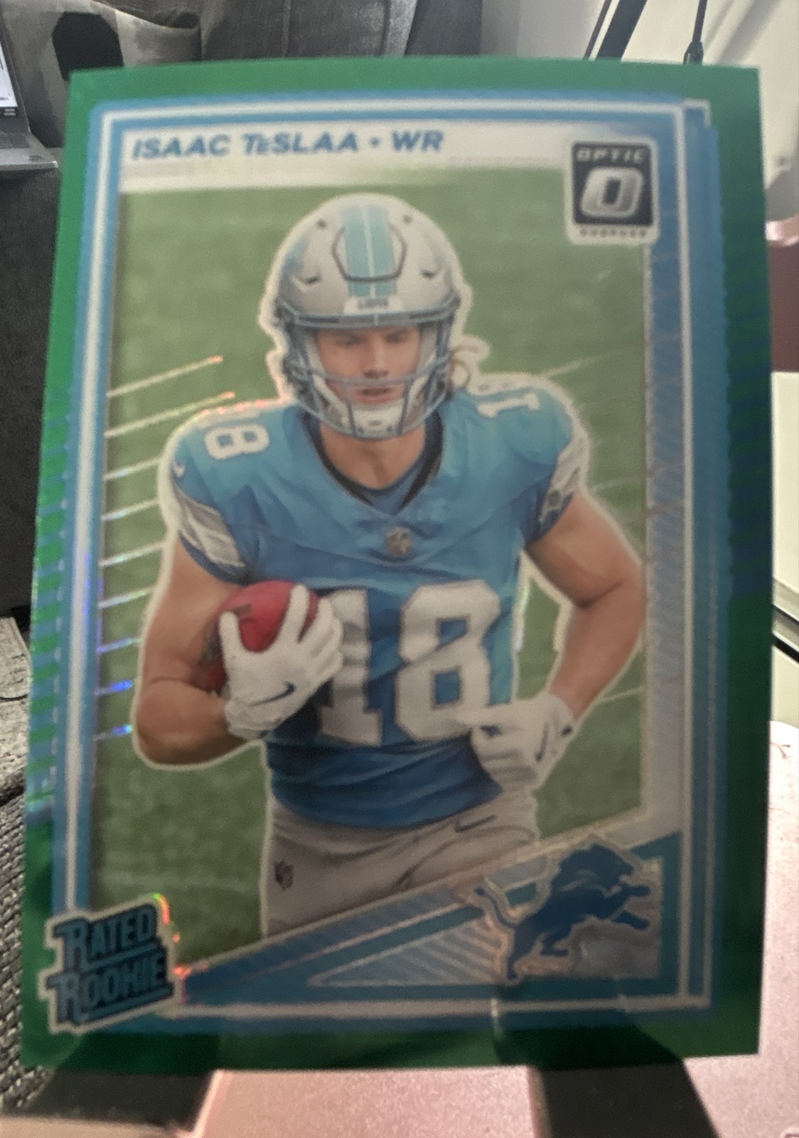 2025 Panini Donruss Optic - Rated Rookie Isaac Teslaa #219 Green Hyper Prizm...