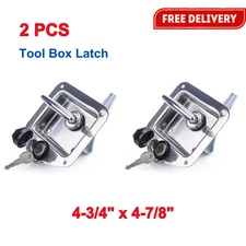 4-3/4"X4-7/8" Tool Box Latch T Handle Latches with Lock, Trailer Door Latch 2PCS