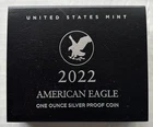 2022-S Proof $1 American Silver Eagle Box, OGP & COA