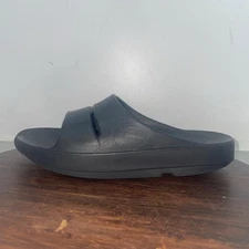 Oofos Ooahh Sandals Men’s 6 Women’s 8 Black Recovery Slip On Comfort Slides