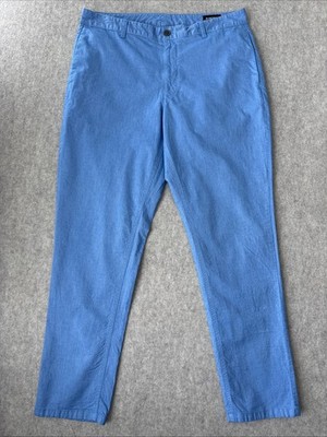 Bonobos Lightweight Athletic Fit Chino Pants Blue Mens Actual 36x31