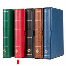 Lighthouse Vario F Binder + Slipcase RED Currency / Stamp Album 3 Ring Long Term