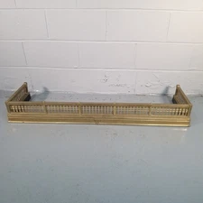 Vintage Brass Fireplace Fender Guard Spindle Gallery Fire Surround Hearth Gate