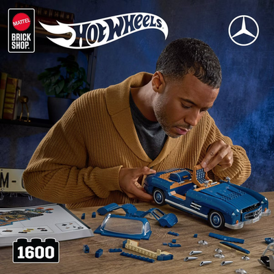 Mattel Brick Shop Hot Wheels Mercedes-Benz 300 SL Car Building Set