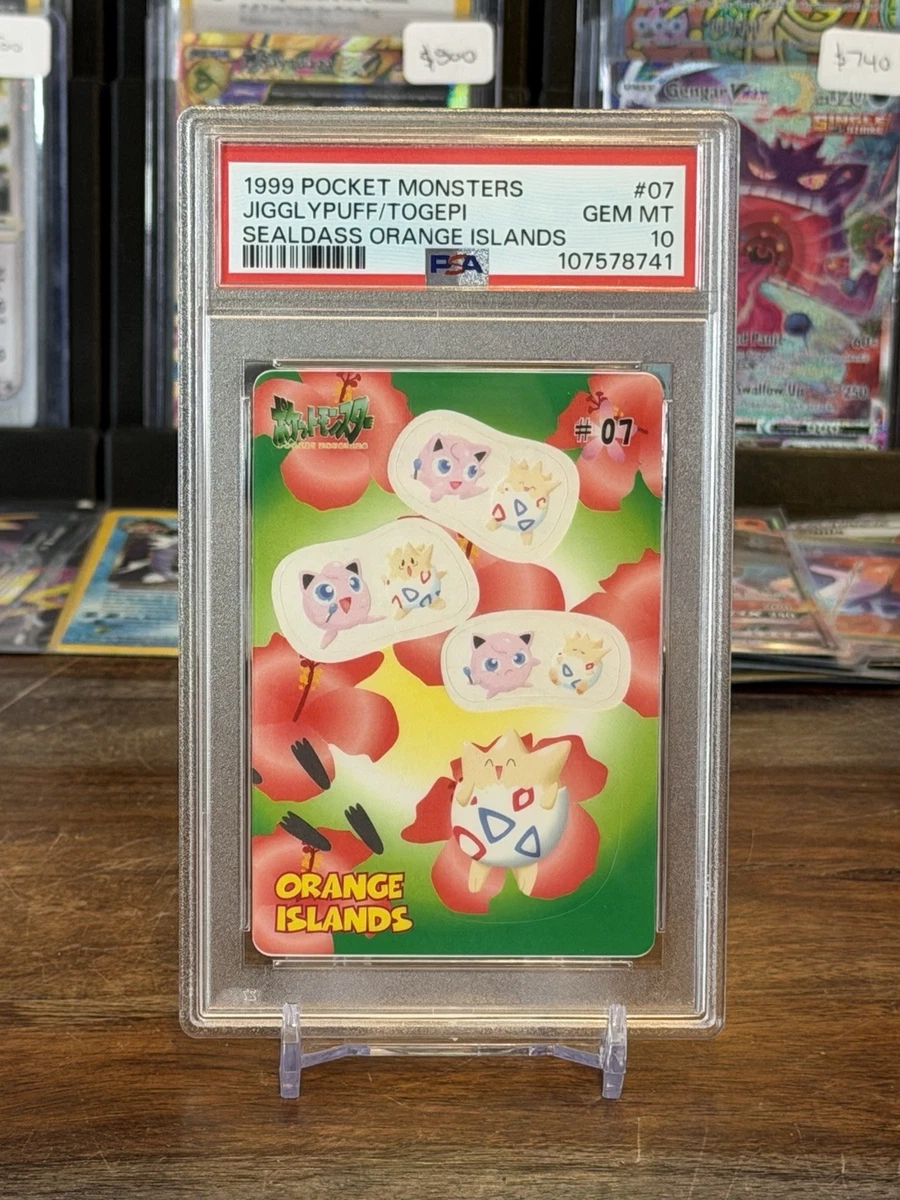 Pokemon Japanese Sealdass Orange Islands 07 Jigglypuff Togepi PSA