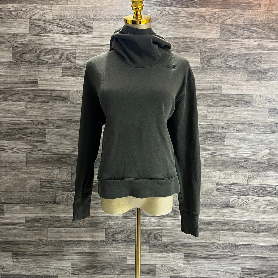 UNDER ARMOUR Pullover Long Sleeve Green Hooded Sweatshirt Hoodie Women's Size L - Image 2 of 4