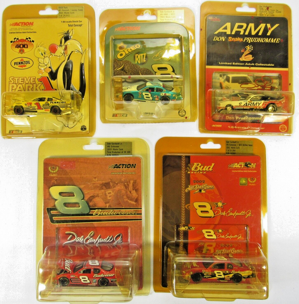 NASCAR diecast 1 /64Action Collectibles  Dale Earnhardt Jr., StevePark, Prudhomm