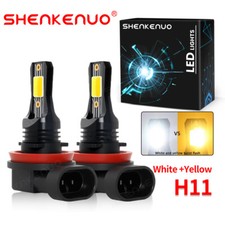 Shenkenuo Switchback H11 H16 H8 Led Fog Light Bulbs Dual Color Yellow White