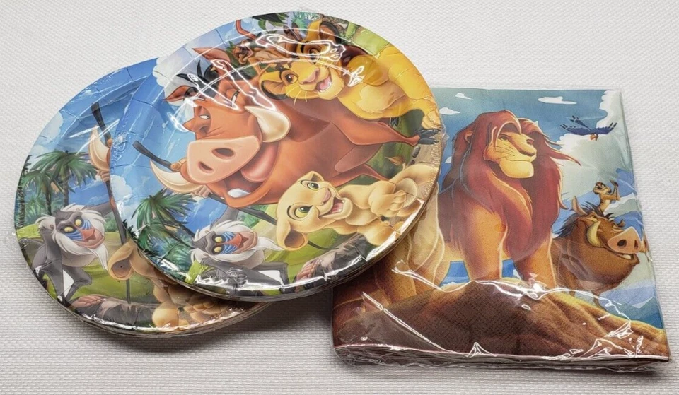 Suministros de cumpleaños/fiesta Rey León (20) platos y (20) servilletas de 7" Foto 2 de 2
