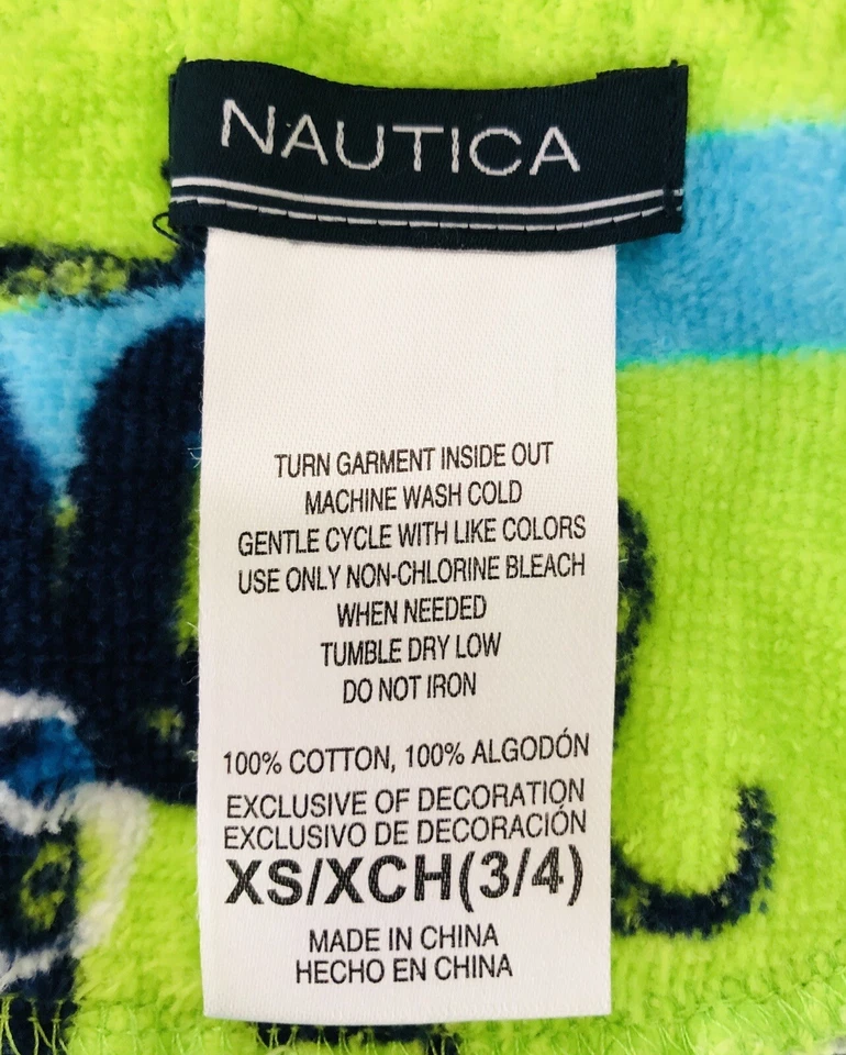 Nautica Boys Green Octopus Robe (XS) - Image 4 of 4
