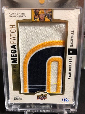 2017-18 Upper Deck Premier Mega Patch Sleeve Numbers #PMPRY Ryan Johansen 1/6
