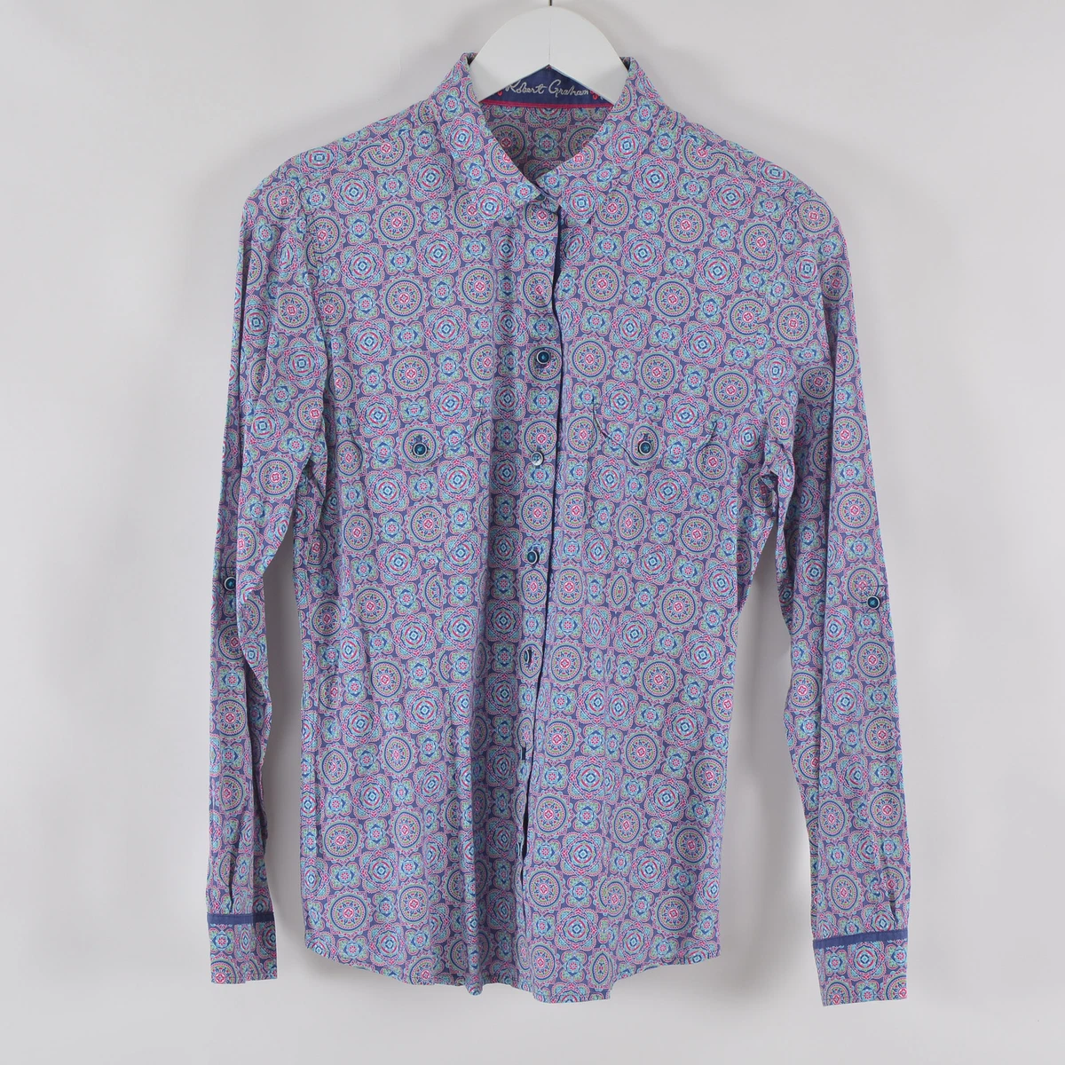 Robert Graham Chemise tissée à manches courtes Orting pour homme, Multicolore, TT-Grand