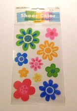 Mrs. Grossman's 1 Sheet Package Sheer Color ~Transparent Fun Flowers~ Stickers