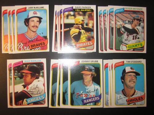 1980 Topps Baseball Pick Choose Finish Your Set( 276- 499) NM, NM/MT - Picture 39 of 197