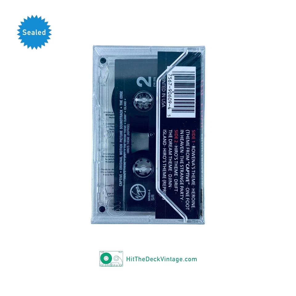 Captive Soundtrack Cassette Tape (1986) US 1st The Edge Michael Brook SEALED - Image 2 of 4