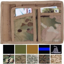 Tactical Camo Bifold Wallet Nylon Army Commando Military Camouflage Bi-Fold