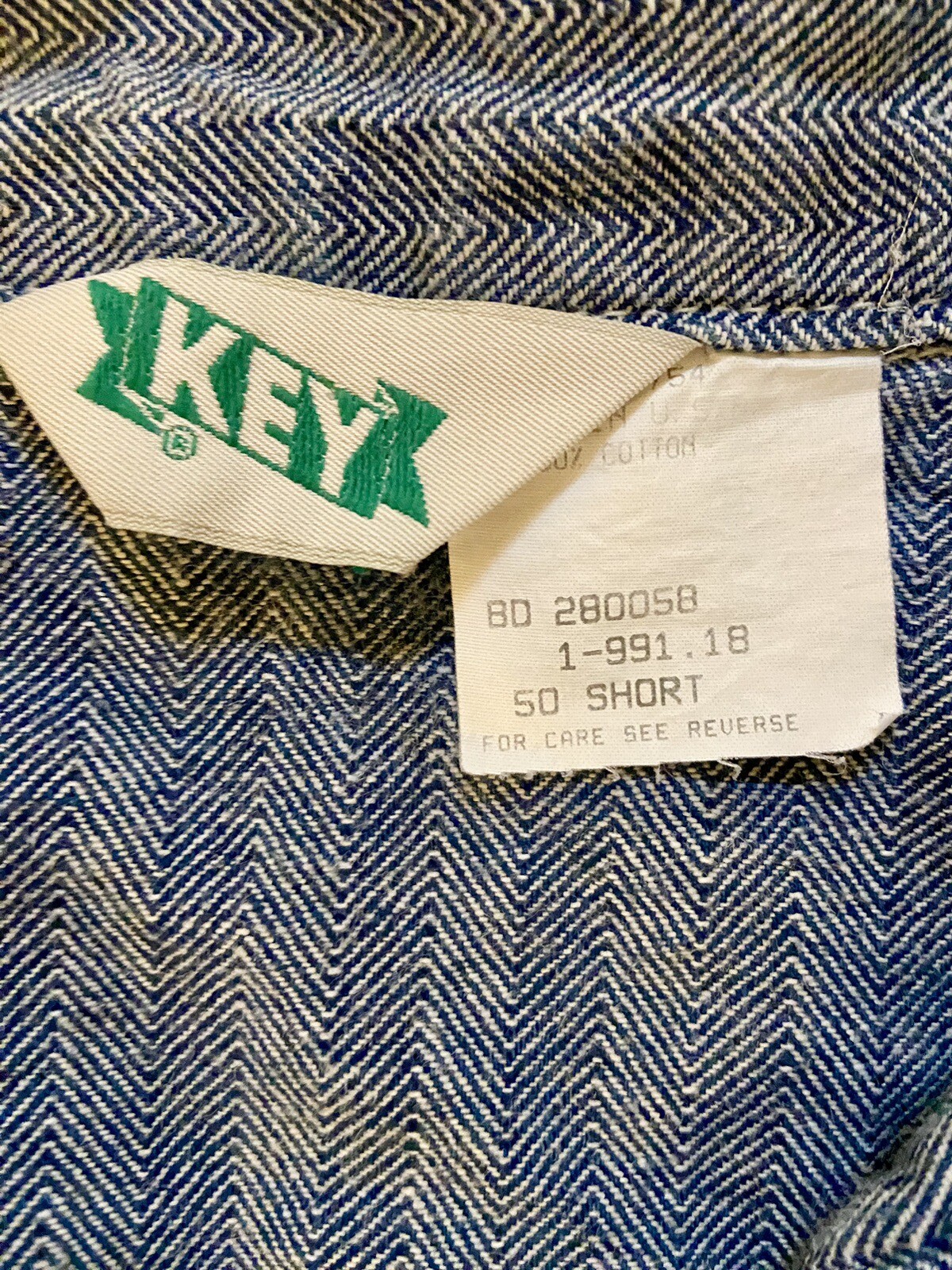 Vintage Key Herringbone Striped Coveralls Size 50 Sh… Gem