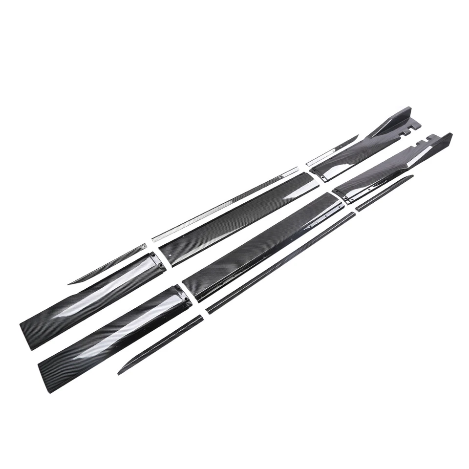 Carbon /Fiber Side+Skirt Rocker Panel Splitter Lip For Mercedes-Benz+ Foto 4 de 4