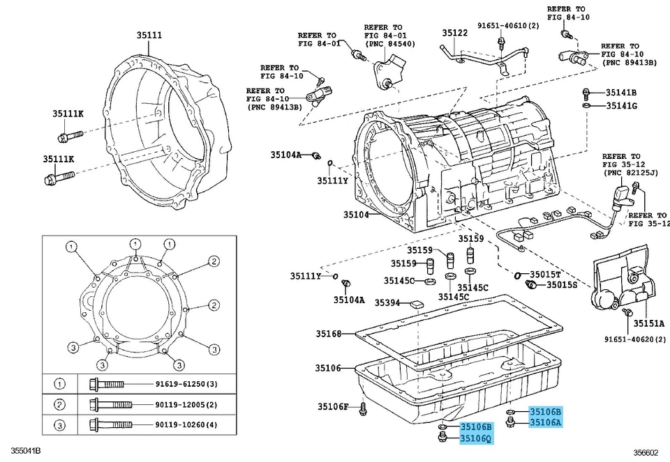 LEXUS GS300 GRS190 2006 Genuine A/T Oil Pan Drain Plug & Plug Gasket Set OEM - Image 2 of 3