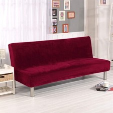 Velvet Plush Armless Sofa Slipcover 3 Seater Winter Red Brand New No Packaging