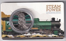 AUSTRALIAN: 2022 50 CENT STEAM POWER TRAIN RAIL WIA RAILWAYS COIN #HM364